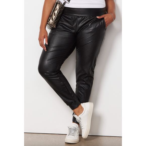 Commando Black Faux Leather Joggers Size Small - Picture 14 of 14